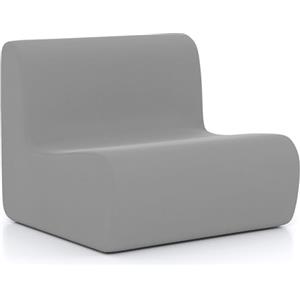 RELAX4LIFE Divano Compresso Pigro Senza Braccioli in Velluto Morbido, Imbottitura in Spugna Confortevole, Supporto Ergonomico, Pouf 1 Posto per Soggiorno, Camera, Studio (GRIGIO)