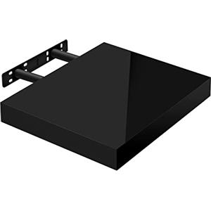 WOLTU Mensola da Muro Scaffale Sospeso da Parete Libreria Piccola per Soggiorno Cameretta Porta CD Dvd, Pannello MDF 30x22,9x3,8cm, Nero, RG9489sz