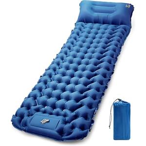 CALIYO Ultraleggero Materasso Gonfiabile Campeggio con Cuscino, Materassino Campeggio Autogonfiante, Portatile Materassino Autogonfiabile per Escursionismo Trekking Tenda