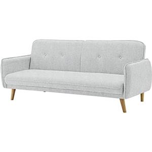 AVANTI TRENDSTORE Pedros - divano letto con schienale regolabile, divano con funzione letto, colore grigio chiaro. Dimensioni: LAP 188x80x85cm…