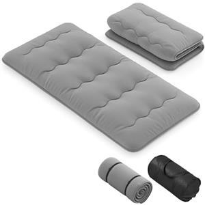 GIANTEX Materasso da pavimento 90x200 cm, materasso futon giapponese, tatami pieghevole e portatile, materasso pieghevole con borsa da trasporto e rivestimento rimovibile, materasso per dormire e