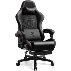 GTPLAYER Sedia Gaming Ergonomica con Poggiapiedi e Altoparlante Bluetooth Poltrona Ufficio Scrivania Sedie Girevole Musicale con Braccioli di Collegamento