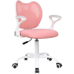 AVANTI TRENDSTORE Erchie - Sedia girevole e regolabile in altezza con bracciolo da scrivania o ufficio, nel colore rosa. LAP ca. 56x81-93x48 cm