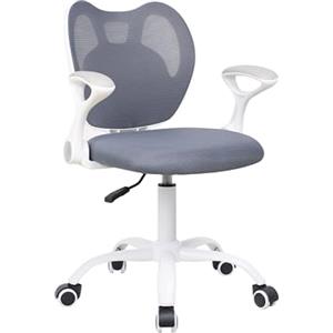 AVANTI TRENDSTORE Erchie - Sedia girevole e regolabile in altezza con bracciolo da scrivania o ufficio, nel colore grigio. LAP ca. 56x81-93x48 cm