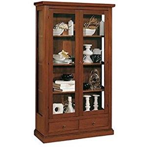 EsteaMobili Estea Mobili - LIBRERIA VETRINA ARTE POVERA LEGNO COL.NOCE SALOTTO INGRESSO - 128 - come foto