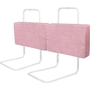 UISEBRT - Sponda di protezione per letto, 2 pezzi, 50 cm, protezione anticaduta, per bambini, 5 fori, regolabile in altezza, protezione di sicurezza, per neonati, bambini e ragazzi, 100 cm, rosa