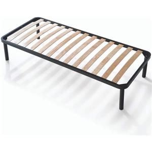 EVERGREENWEB MATERASSI & BEDS EVERGREENWEB Rete Letto Singolo 90x180 ORTOPEDICA H 35 cm a Doghe in Legno + Kit 2 Doghe Ricambio GRATIS con 4 Piedi Smontabili, Struttura in Ferro Rinforzata, Base da Incasso per Letti e Materassi