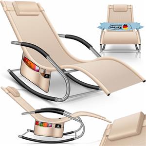 KESSER® Lettino da sole e da relax | Lettino a dondolo e da giardino | Sedia pieghevole e a sdraio | Poltrona a dondolo con seduta reclinabile ergonomica