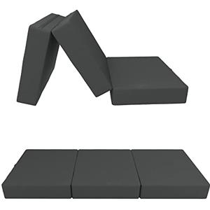 POKAR Materasso Pieghevole da Campeggio Impermeabile Materassino Materasso Auto Lettino da Viaggio Letto da Campeggio Impermeabile 80 x 195 x 15 cm, Antracite