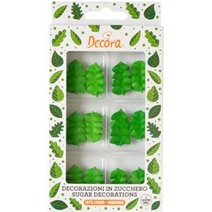 Decora 0500182 Confezione da 12 Foglie Verdi In Zucchero