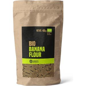 VanaVita Farina di Banana BIO 400 g, Farina di Banana senza Zuccheri Aggiunti, Priva di Glutine, Lattosio e OGM, Ricca di Fibre, Adatta a Vegetariani e Vegani, Ideale per Dolci, Frullati e Porridge
