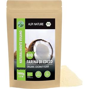 Alpi Nature Farina di Cocco BIO 1kg, Cocco Macinato per Dolci, Farina Senza Glutine