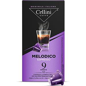 Cellini Caffè Cellini Capsule Compatibili Nespresso* - Melodico 100pz | Caffè Con Note Aromatiche Di Cacao Amaro