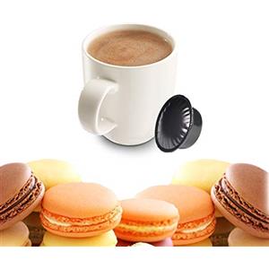 KICKKICK 50 Capsule Macaron alla Mandorla Compatibili con Lavazza A Modo Mio - Bevanda Solubile in Cialde