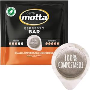 CAFFE' MOTTA Caffè Motta Cialde Compostabili Espresso Bar 75 cialde da 7.3g per Cialda, Compatibili E.S.E.