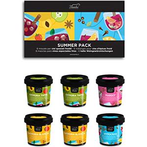 Bembo Qualità d'Autore Vini Speziati - Summer Pack - 6 Miscele per Vini Speziati Freddi - Sangria Blanca, Sangria Tinta, Margot, Hypocras - Aperitivi e Cocktail