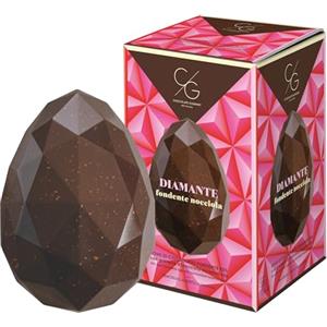 CG CIOCCOLATO GOURMET ARTE ITALIANA Uovo Diamante di Pasqua Fondente con Nocciola caramellata - Cioccolato Gourmet