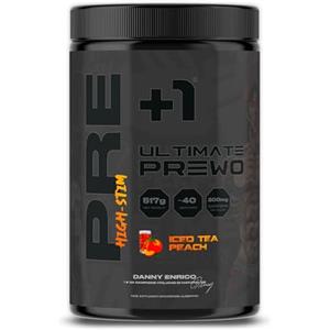 +1 PERFORMANCE +1® Ultimate Pre Workout - Maximum performance, Scientific Doses and Taste - 200 mg Caffeine - Citrulline, Beta Alanine, Betaine and Glycerol - No Tingling - 517 g, 40 Servings - Iced Tea Peach