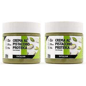 AMZ BETTER EATALIAN by AMZ BETTER Crema Proteica al Pistacchio, 200 g X 2 Vasetti, Deliziosa Crema Spalmabile, Gusto Dolce e Unico, con 30 g di Proteine, Ideale su Pane, per Farcire Dolci e Torte, Made in Italy