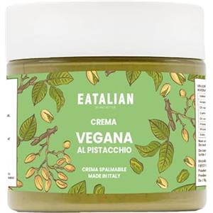 AMZ BETTER EATALIAN da AMZ BETTER Crema di Pistacchio Vegan, Deliziosa Crema Spalmabile Vegana, Ideale sul pane, Perfetta con il gelato, Come Guarnizione per Torte e per Dubai Chocolate, 200g Made in Italy