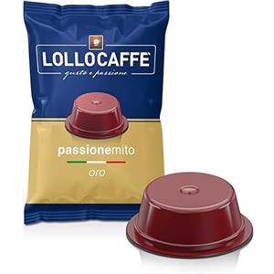 Lollo Caffè Passione Mito, Miscela Oro - Arabica - 400 (4x100) Capsule - Compatibili con le Macchine ad uso domestico Lavazza* A Modo Mio*