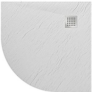 Idralite Piatto Doccia 90x90x2,6 CM Semicircolare Bianco Effetto Pietra mod. Blend