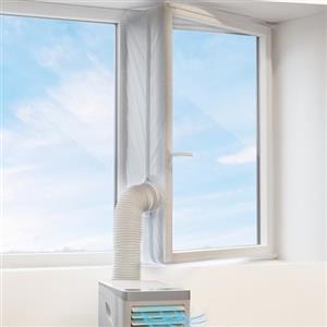 Innoliving Guarnizione Universale per Finestre INN-52001, Compatibile con Condizionatori d'Aria Portatili, Design Regolabile fino a 4m, Materiale Impermeabile TERYLENE, Sistema a Velcro con Zip