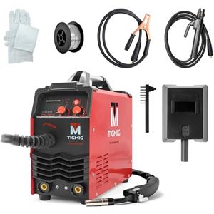 TIGMIG Saldatrice Inverter IGBT DC MIG/MAG A Filo Continuo + FLUX Filo Animato + MMA Elettrodo, Modello TM160INVMIG, Fino 160 A, Accessori e Bobina Filo Animato Inclusi, Assistenza e Garanzia Italia