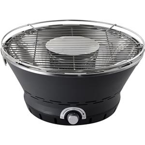 BERGNER Barbecue da tavolo a carbone con ventola elettrica - Griglia in acciaio inox e corpo esterno in acciaio sempre freddo - Linea BBQ Lovers