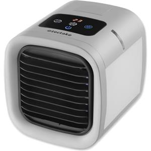 tectake® Raffreddatore d'aria, Ventilatore a Torre, Mini Climatizzatore Portatile, Pannello LED Laterale 8 Colori, Serbatoio d'Acqua, Controllo Touch, Mini Condizionatore Portatile Campeggio - Grigio