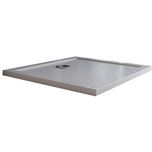 Idralite Piatto Doccia Slim 90x120x4 cm Rettangolare Acrilico Bordato Bianco Effetto Pietra mod. Flower