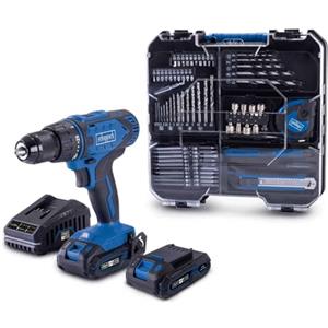 Scheppach Trapano avvitatore SCHEPPACH - 20V IXES - Mandrino 13mm 50 Nm + 2 batterie + caricabatteria + 74 accessori + Scatola - C-DTB74/2-X