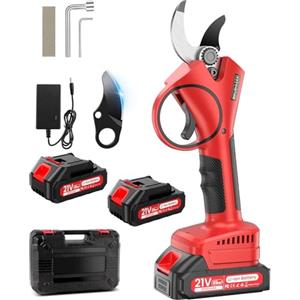 MuatCtarom Forbici Potatura a Batteria, 21V 2 * 2Ah per 6-8 ore, 40mm Cesoie a Batteria per Potatura, Giardino, Fattoria, Olivo, Giardinaggio