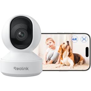 Reolink 4K Telecamera WiFi Interno PTZ, Zoom Ottico 3x, WiFi 6 Dual-Band, Auto-Tracking, Videocamera Sorveglianza con Rilevamento Persona/Animali/Pianto, Modalità Privacy, Baby Monitor, E1 Zoom