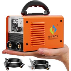HITBOX Saldatrice Inverter Ultra Mini 2 in 1 ARC con Lift TIG, Display LED Digitale, Saldatura IGBT DC, Elettrodi MMA, Hot Start, Arc Force, VRD (ARC200mini3)