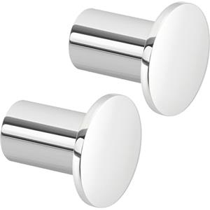 SAYAYO Ganci Accappatoio Bagno Ganci Appendiabiti, Appendi Strofinacci Cucina Gancio da Parete Appendi Accappatoio Bagno Grande Gancio in Acciaio Inox Cromo Lucido, 2 Pezzi, 45MM