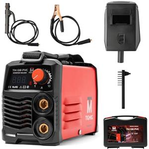 TIGMIG Saldatrice Inverter MMA (Elettrodo) TM120PVC con Accessori Inclusi in Valigetta per Trasporto, 120 AMP, Saldatrice Compatta 12,5 x 9,5 x 21 cm