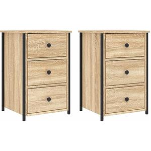 vidaXL Comodini 2 pz Rovere Sonoma 40x36x60 cm in Legno Multistrato, mobiletto, Mobile Camera da Letto, tavolino Notte, Mobile, arredi Camera da Letto