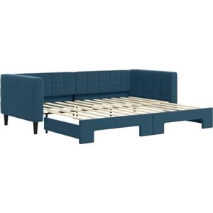vidaXL Divano Letto con Letto Estraibile Blu 90x200 cm in Velluto dire