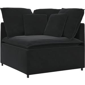 vidaXL Modulo Angolare Divano Modulare con Cuscini Nero 100 cm, Divano modulare, Divano angolare, componibile Moderno, Divano componibile