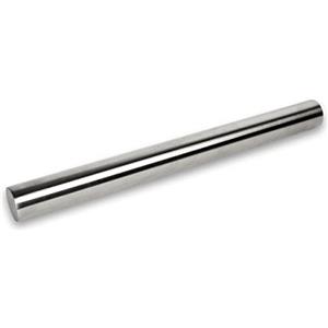 INOXLM lavorazioni inox INOXLM Mattarello in acciaio inox per pasta di zucchero impasti cucina pane pizza dolci torte (Senza Custodia)