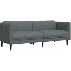 vidaXL Divano a 3 Posti Grigio Scuro in Tessuto