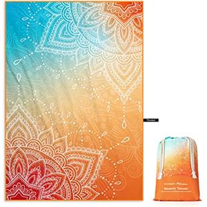 OCOOPA Asciugamano da spiaggia in microfibra ultraleggero, asciugatura rapida, coperta da spiaggia assorbente, asciugamano da bagno morbido e facile da mantenere per fitness, viaggi, spiaggia, nuoto