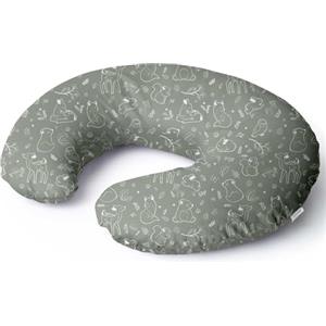 Niimo Cuscino Allattamento - OEKO-TEX® Standard 100, Cuscino per Allattamento Neonato, Rivestimento in 100% Cotone, Fodera Removibile, Interno in Poliestere Siliconato, 100% Lavabile