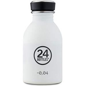 24BOTTLES Urban Bottle - Borraccia 250 ml, Borraccia Acciaio Inox, Bottiglia con Tappo 100% Ermetico Ultraleggera, Borraccia Palestra senza BPA, Borracce Design Italiano [NON Termica], Ice White