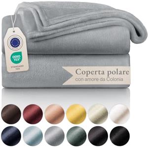 Blumtal Coperta Pile 130x150cm - Coperta Plaid divano super morbida - Coperta Divano certificata OKEO-Tex - coperta per divano - coperta invernale - coperta morbida - plaid singolo pile - in grigio
