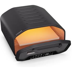 KLARSTEIN Forno Pizza Elettrico - 1700W, 430°C, Doppio Riscaldamento, Fornetto Pizza Compatto con 7 Programmi, Display Digitale, Maniglia Cool-Touch, Porta in Vetro a 3 Strati, Nero