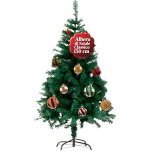Avilia Albero di Natale Artificiale 150 cm con 438 rami con Base in Ferro e Innesto Facile | Decorazione Natalizia | Albero Natalizio per Interni ed Esterni, Verde