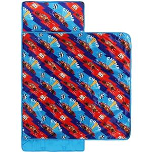 Jay Franco Stuoia per Dormire Disney Pixar Cars con Cuscino e Coperta Inclusi - Sacco a Pelo in Microfibra per Asilo, Scuola o Pigiama Party