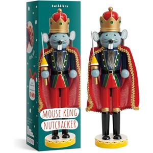 THE TWIDDLERS - Soldato Schiaccianoci di Natale in legno, 30cm / 12" in colori festivi, legno di pino pregiato, decorazione tradizionale classica dell'albero con parti mobili